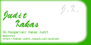 judit kakas business card